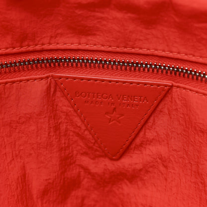 Bottega Veneta Econyl Jacquard Nylon Intreccio Zip Pouch Clutch Tomato 6 of 8