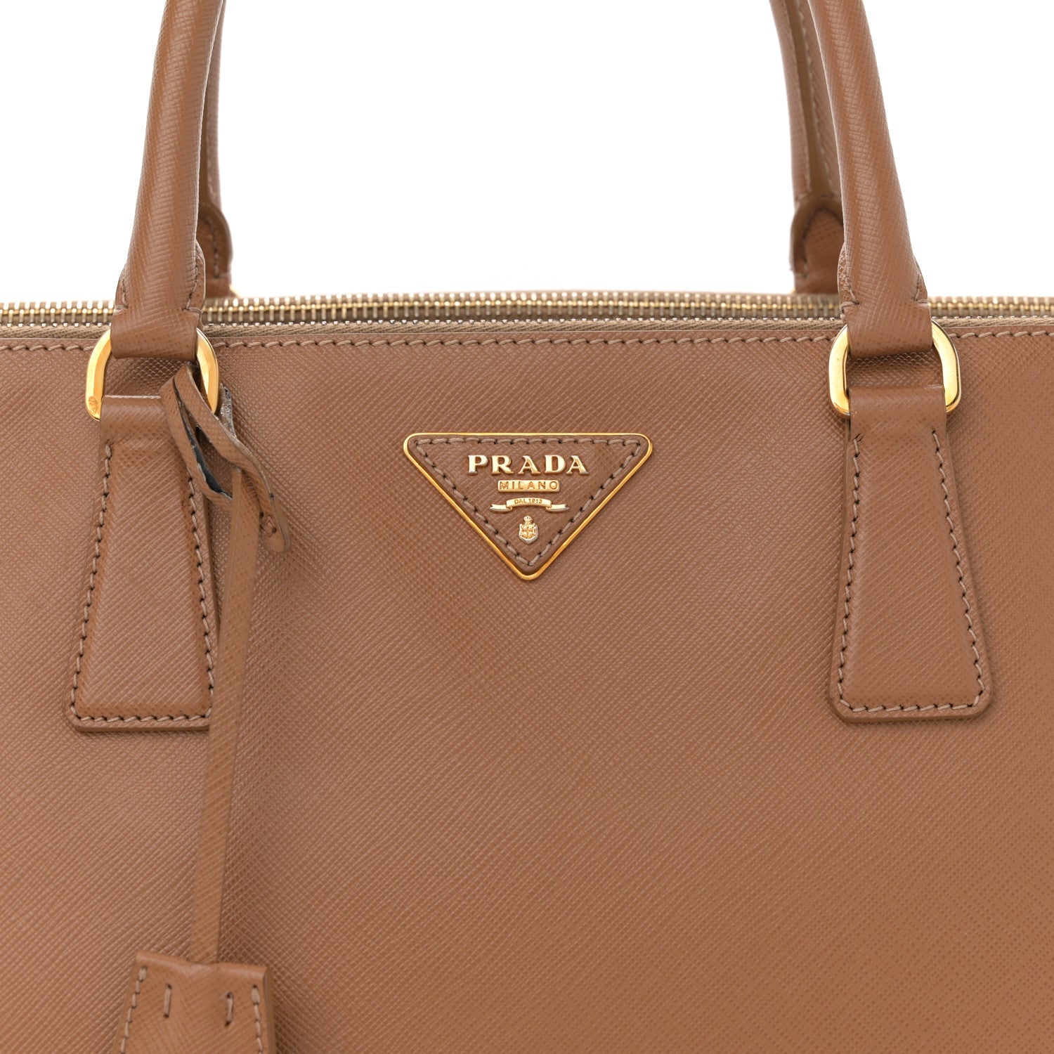 Prada Saffiano Extra Large Galleria Double Zip Tote Caramel 8 of 15
