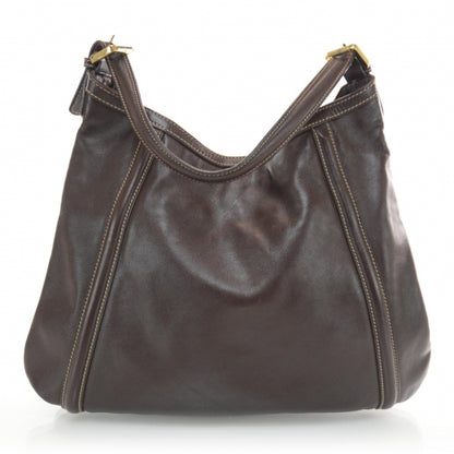 Gucci Leather Britt Tote Dark Brown 3 of 7