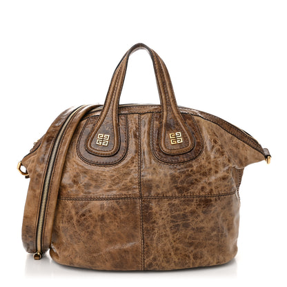 Givenchy Crackled Calfskin Medium Nightingale Light Brown 1 of 11