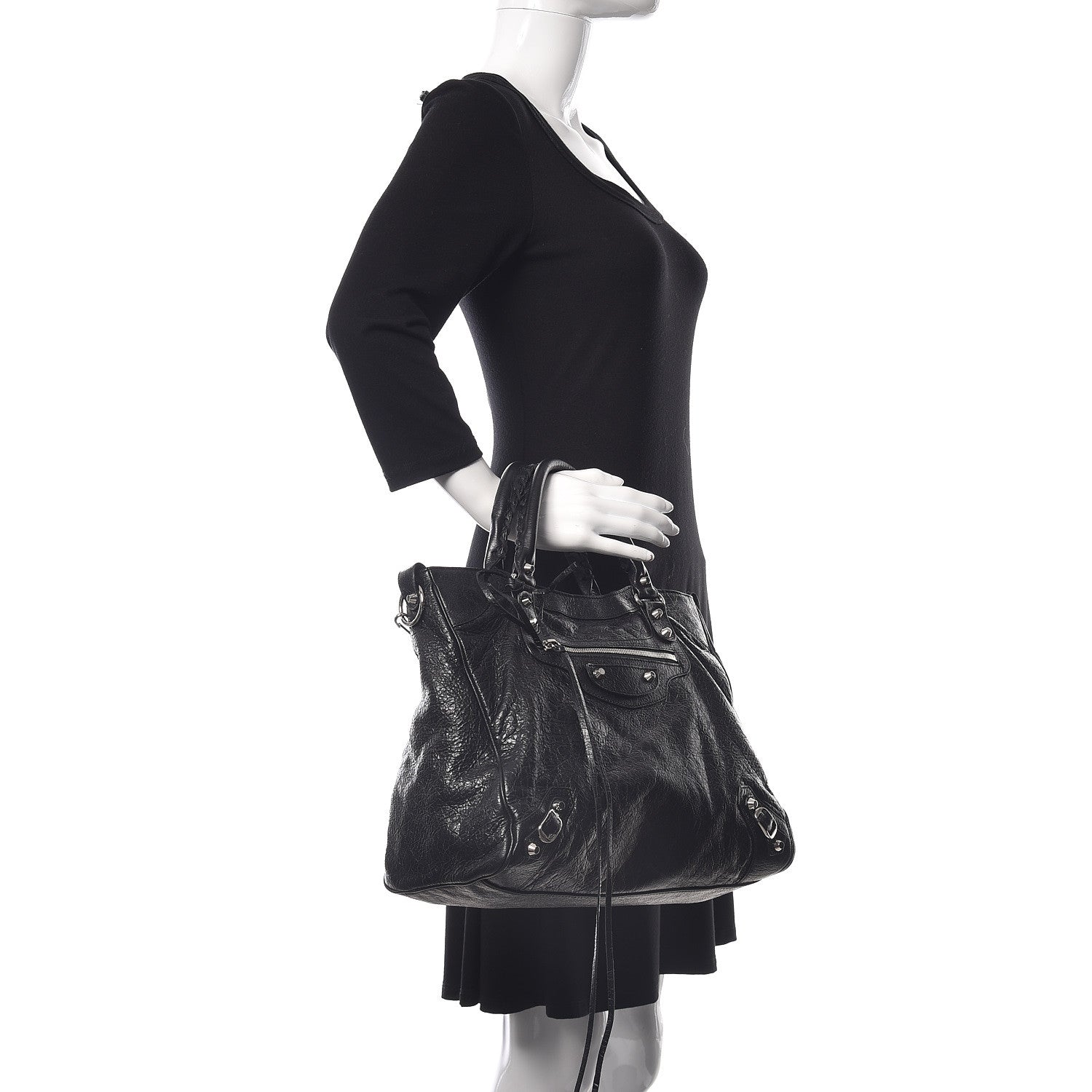 Balenciaga Agneau Classic Silver Hardware Velo Black 2 of 10