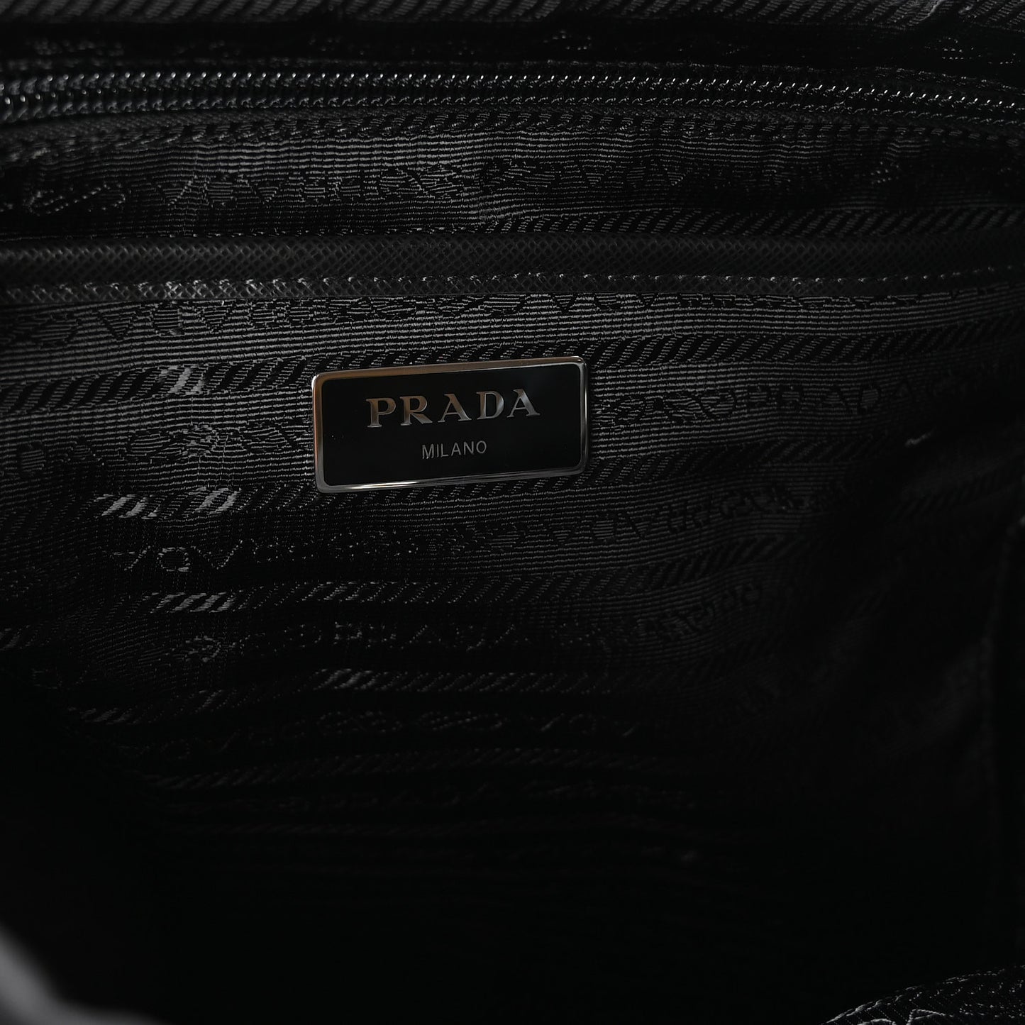 Tessuto Nylon Saffiano Medium Backpack Black