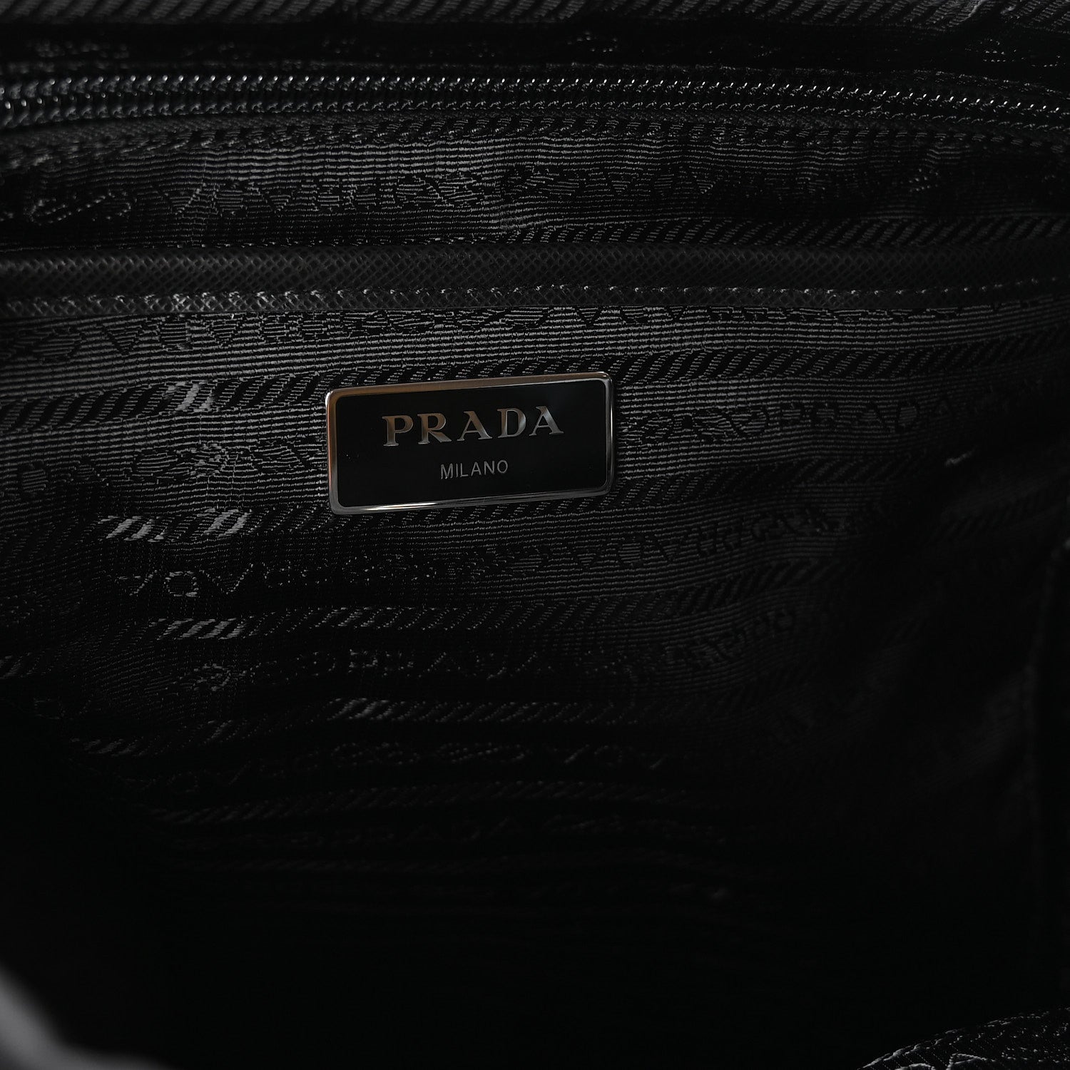 Prada Tessuto Nylon Saffiano Medium Backpack Black 5 of 10