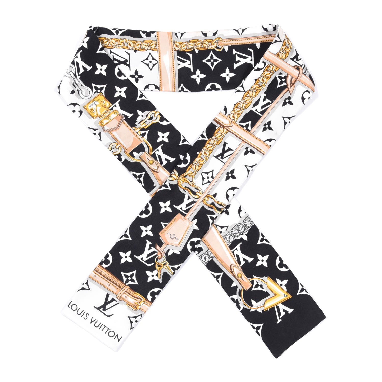 Louis Vuitton Silk Monogram Confidential Bandeau Black 1 of 7