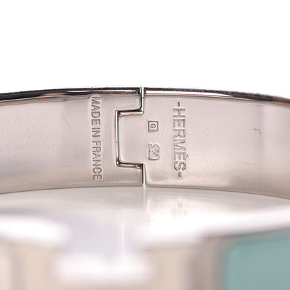 Hermes Enamel Narrow Clic Clac H Bracelet PM Lagon White 4 of 4