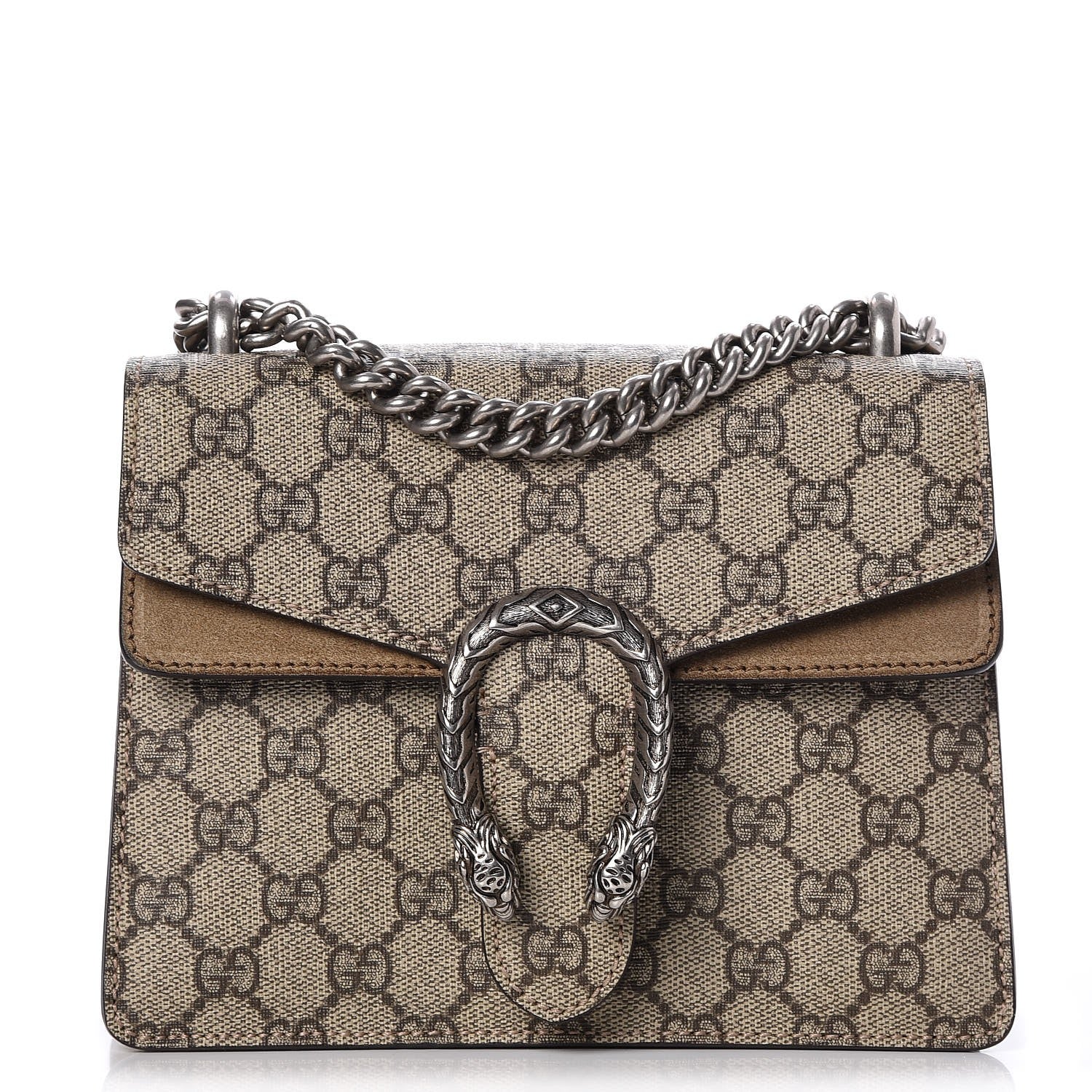 Gucci GG Supreme Monogram Mini Dionysus Shoulder Bag Taupe 1 of 8