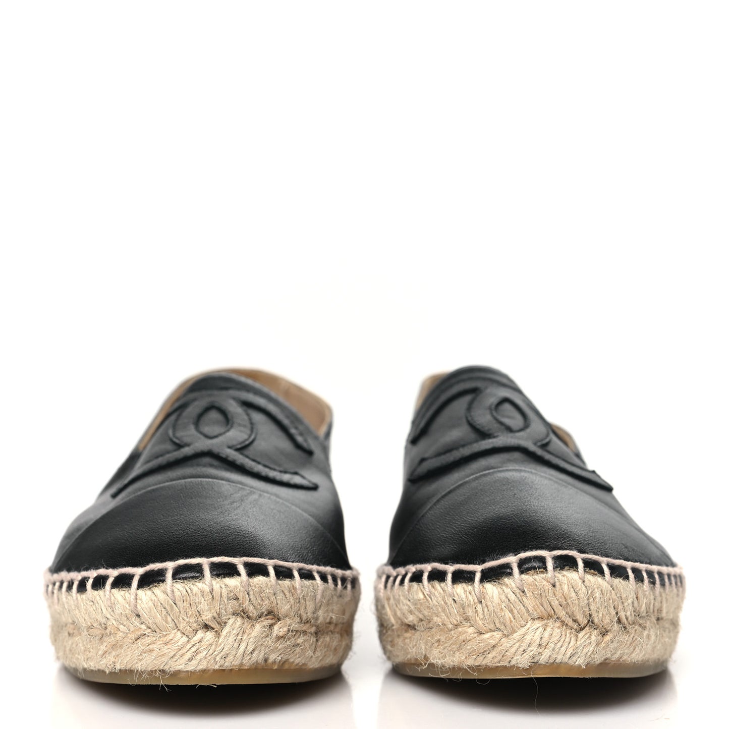 Lambskin CC Espadrilles 38 Black