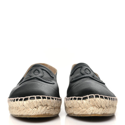 Chanel Lambskin CC Espadrilles 38 Black 2 of 10