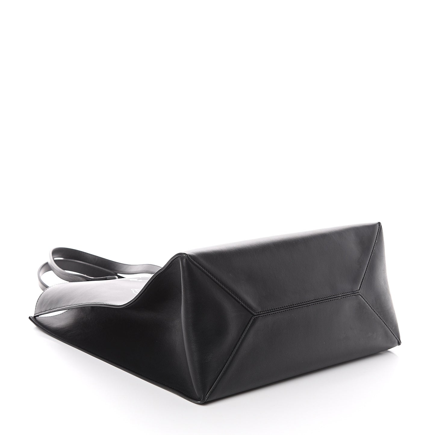 Calfskin Bambi Print Medium Stargate Shopper Tote Black