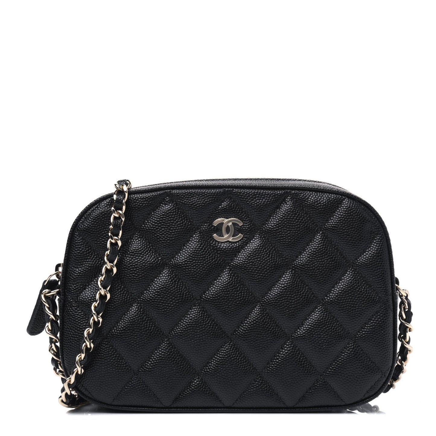 Caviar Quilted Vanity With Chain Black