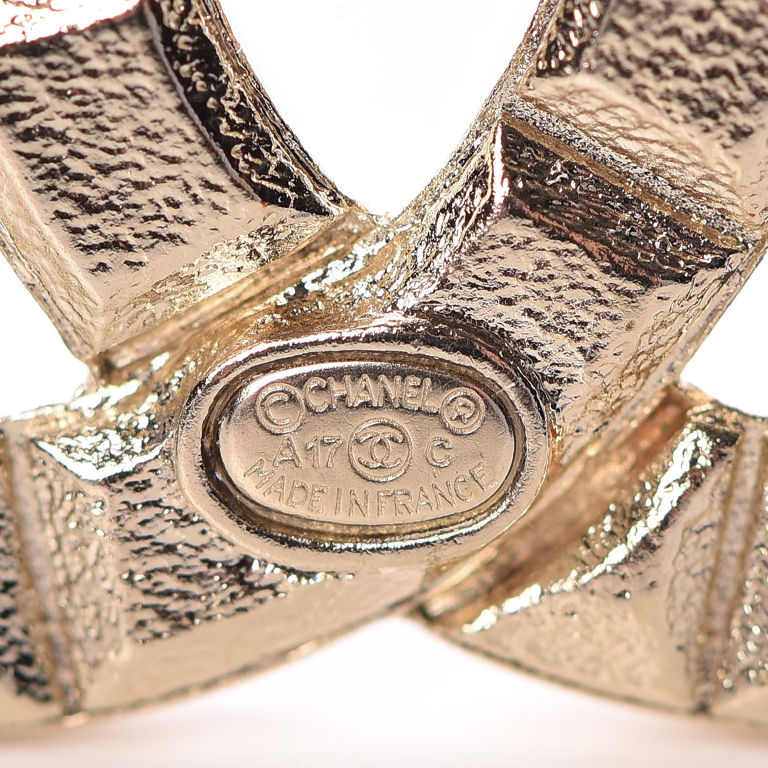 Chanel Studded CC Pin Brooch Gold 4 of 4