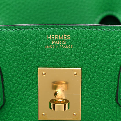 Hermes Taurillon Clemence Birkin 30 Bamboo 6 of 13