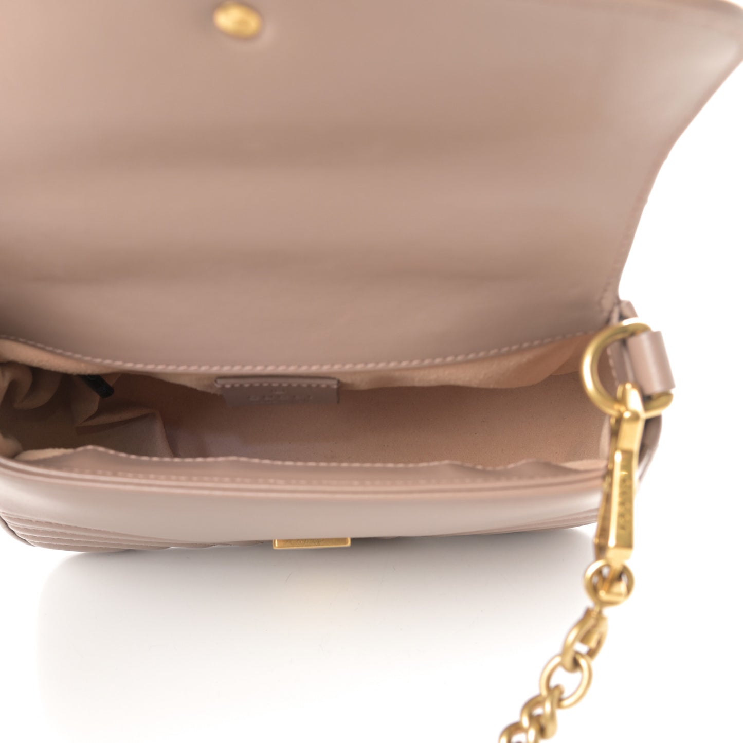 Calfskin Matelasse Mini GG Marmont Top Handle Shoulder Bag Porcelain Rose
