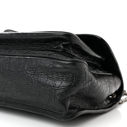 Saint Laurent Crinkled Calfskin Matelasse Monogram Medium Niki Chain Satchel Black 10 of 10