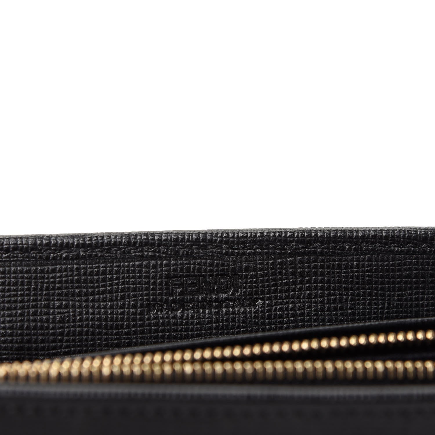 Fendi Vitello Elite Flamingo 2Jours Continental Wallet Black 6 of 6