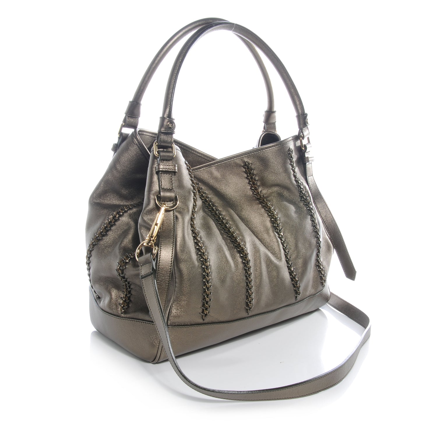 Leather Lawrence Metallic Olive