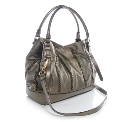 Burberry Leather Lawrence Metallic Olive 3 of 8