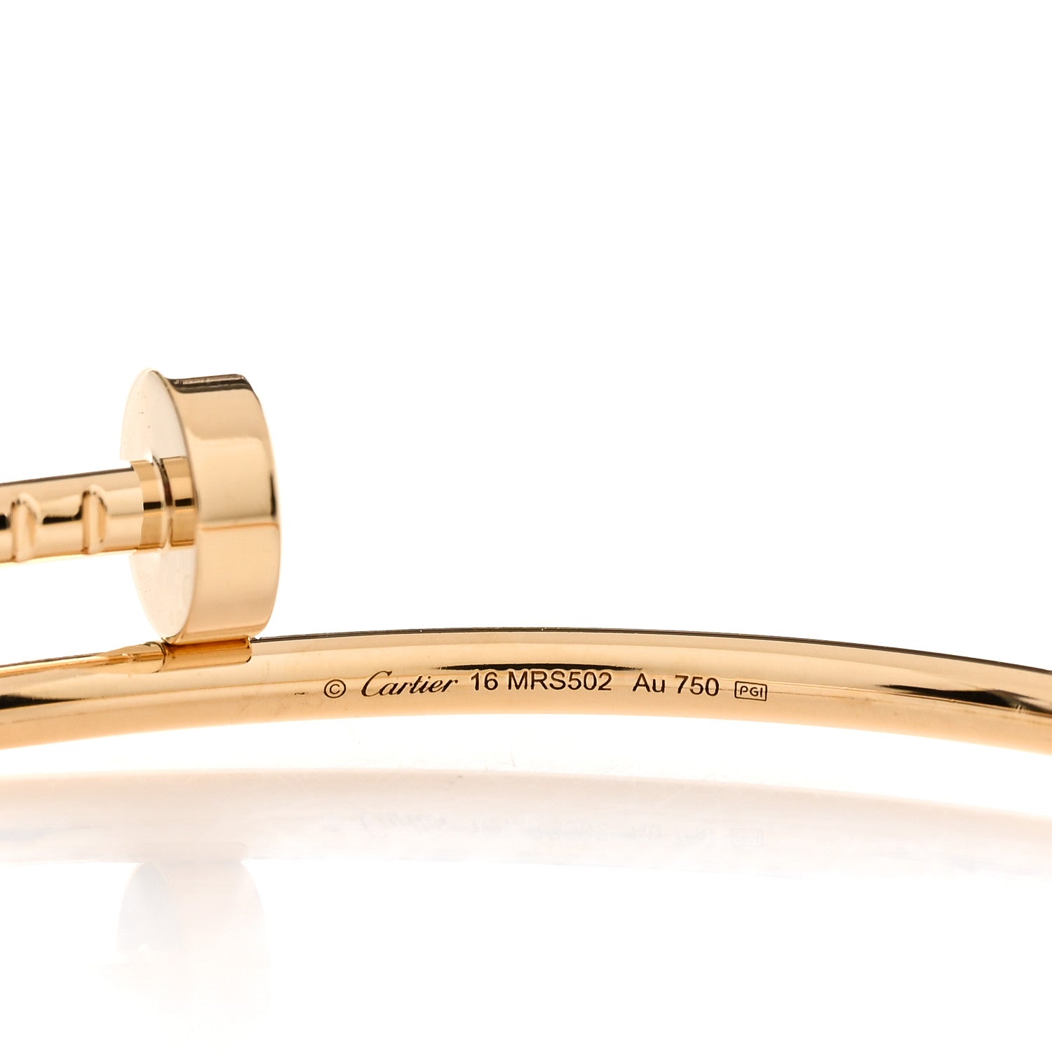Cartier 18K Yellow Gold Small Juste Un Clou Bracelet 16 3 of 3