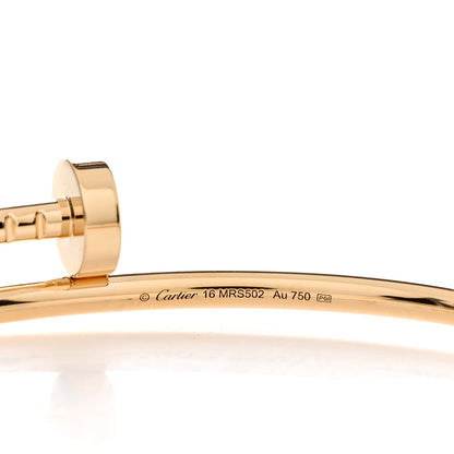 Cartier 18K Yellow Gold Small Juste Un Clou Bracelet 16 3 of 3