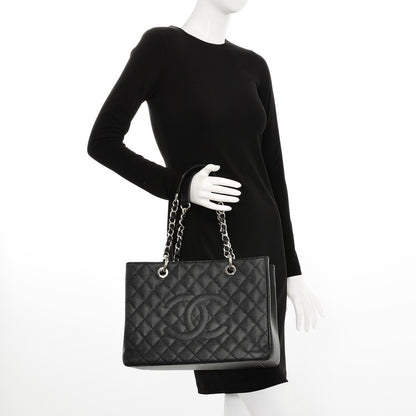 Chanel Caviar Quilted Grand Shopping Tote GST Black 2 of 7