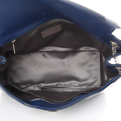 Chanel Patent Calfskin Mademoiselle Lock Bijoux Chain Flap Blue 5 of 16