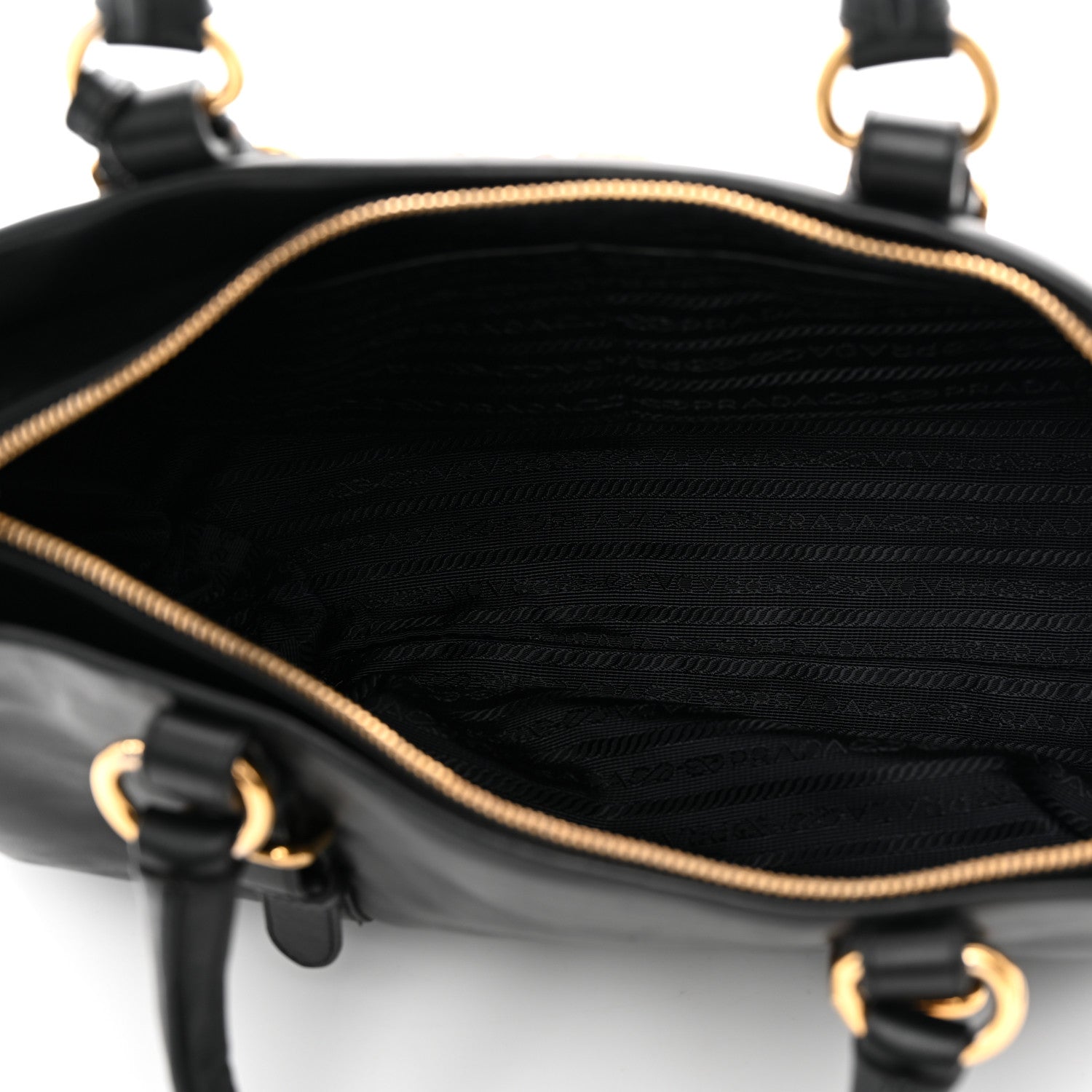 Prada Soft Calfskin Shopping Satchel Black 4 of 11