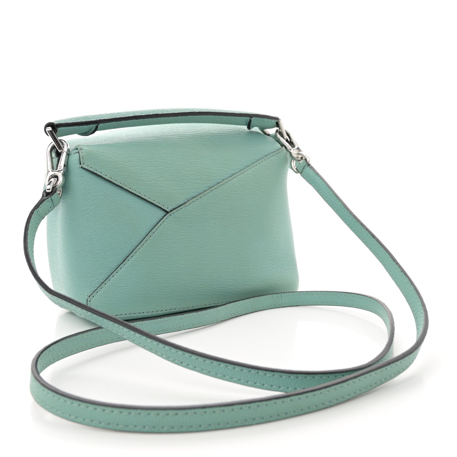 Loewe Goatskin Mini Puzzle Edge Bag Fresh Mint 3 of 13