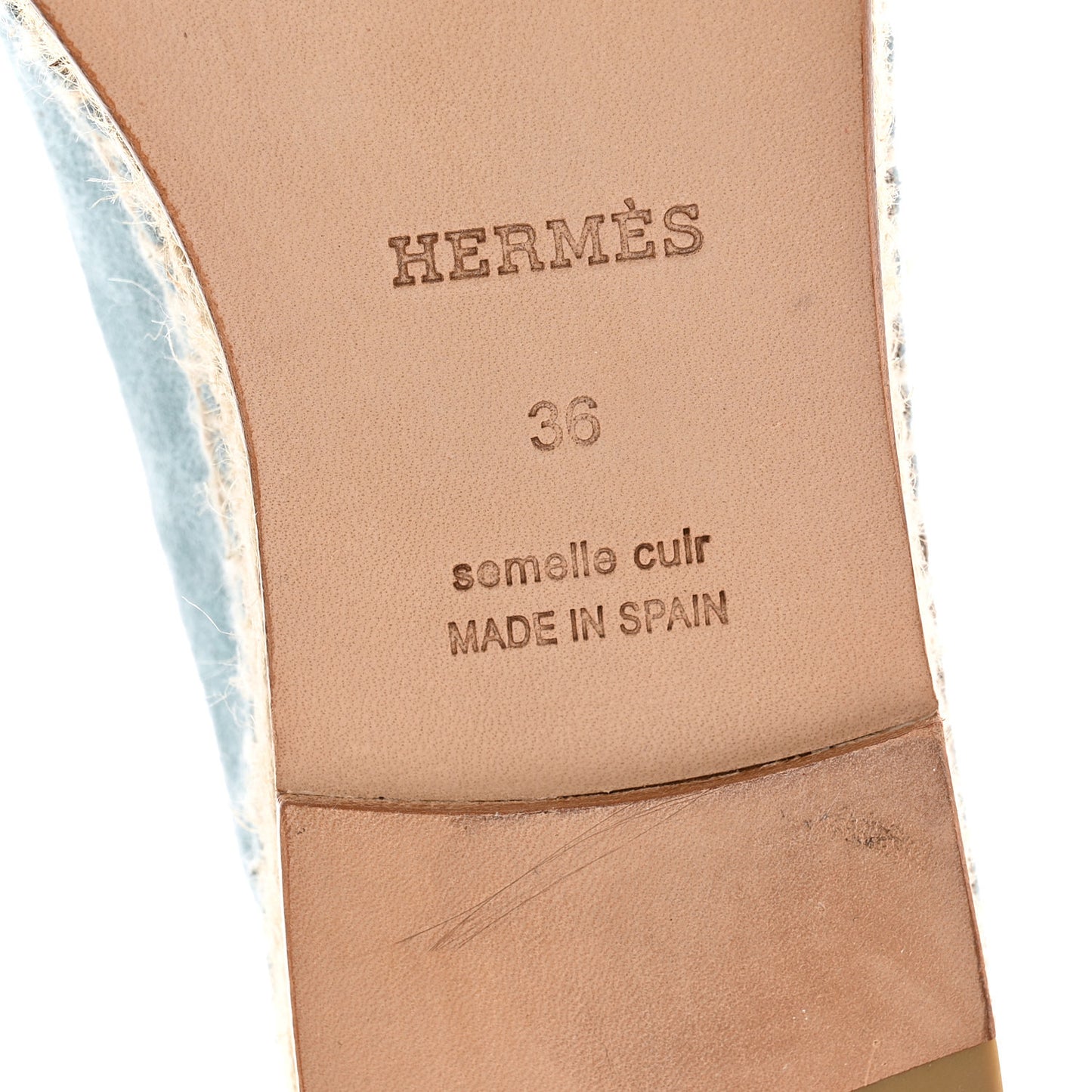 Suede Calfskin Womens Trip Espadrilles 36 Vert D'Eau