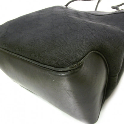 Gucci Canvas Monogram Woven Handle Tote Black 5 of 11