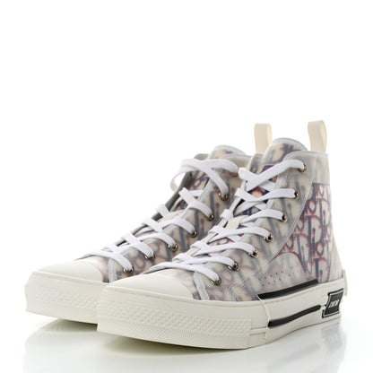 Christian Dior Technical Canvas Oblique Pixel Mens B23 High Top Sneakers 41 Blue Red 3 of 9
