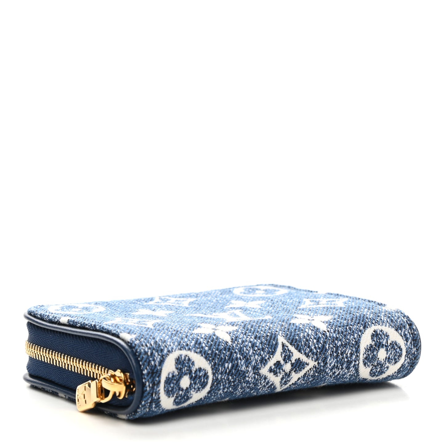 Denim Monogram Jacquard Zippy Coin Purse Bleu