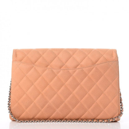 Chanel Iridescent Caviar Clutch with Chain Flap Beige 4 of 9