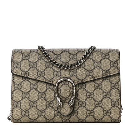 Gucci GG Supreme Monogram Mini Dionysus Chain Wallet Beige Taupe 1 of 10