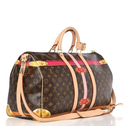 Louis Vuitton Monogram Summer Trunks Keepall Bandouliere 50 3 of 7