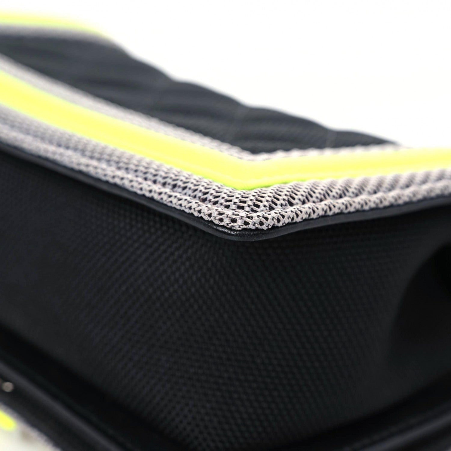 Chanel Canvas Quilted Small Fluo Boy Flap Black Grey Yellow 8 of 18