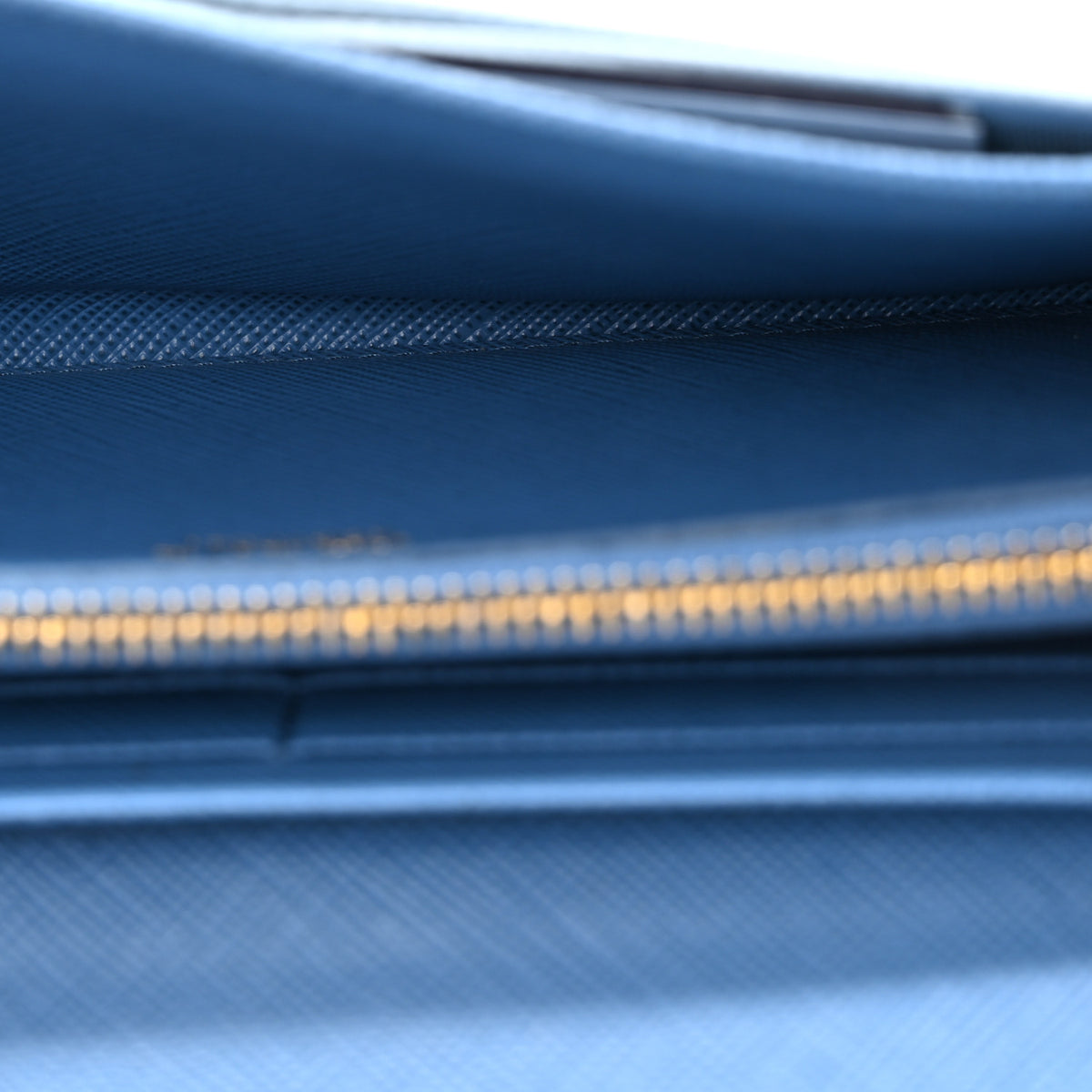 Prada Saffiano Metal Continental Flap Wallet Aviazione 5 of 13