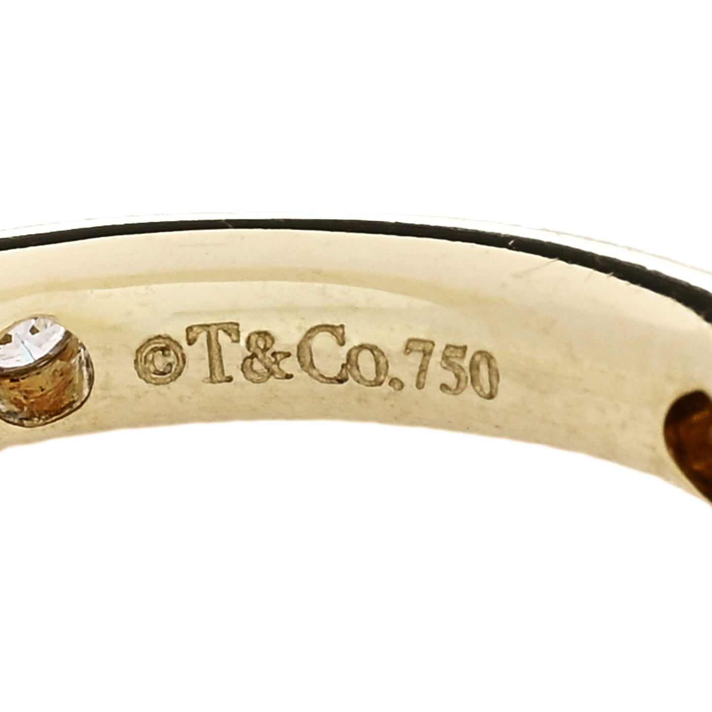 18K Yellow Gold Diamond Stacking Band Ring 47 4.25