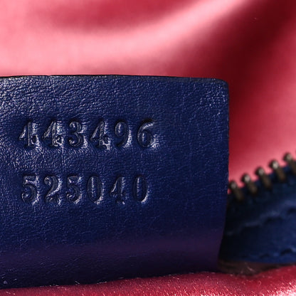 Gucci Velvet Matelasse Medium GG Marmont Shoulder Bag Cobalt Blue 7 of 10
