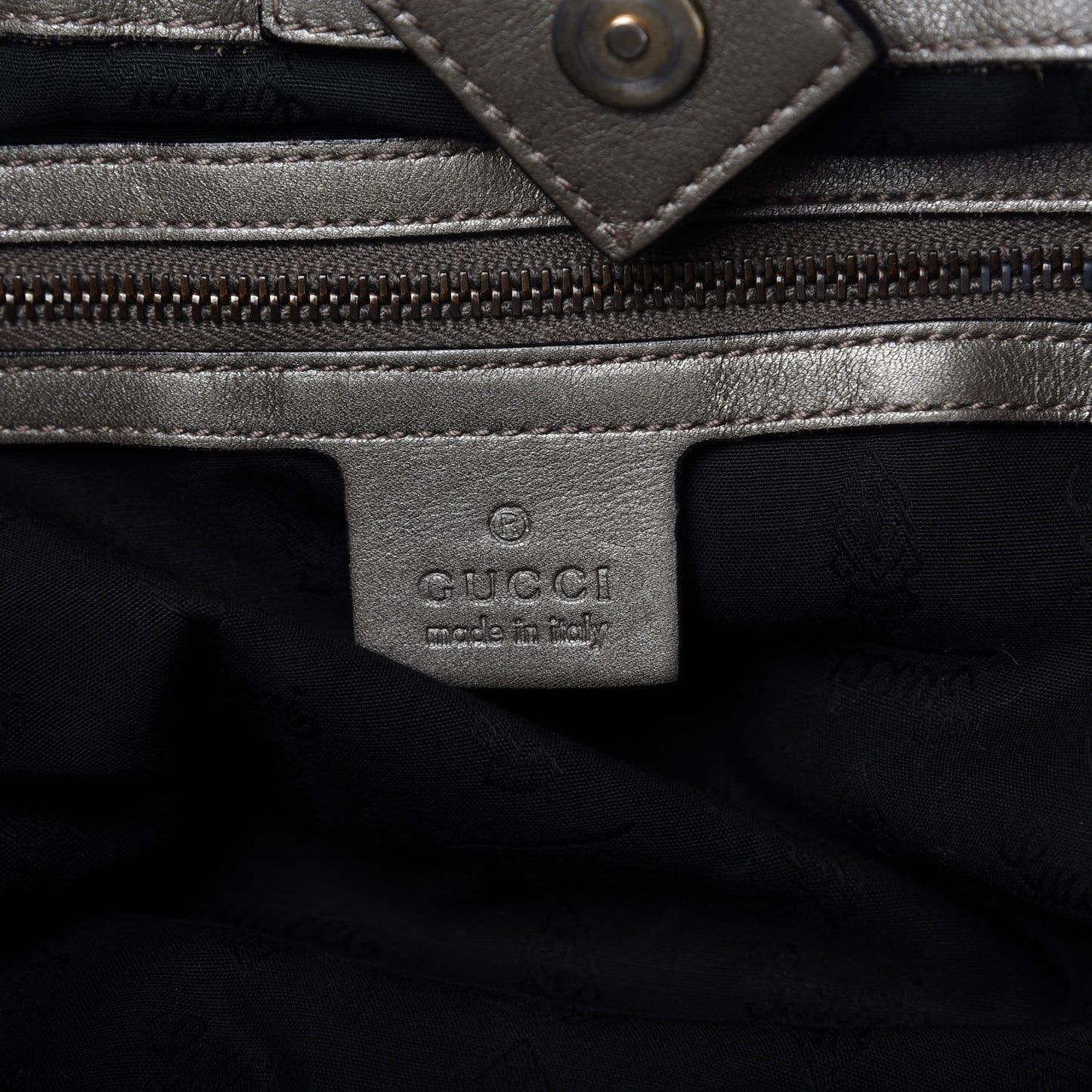 Guccissima Medium Jockey Tote Grey