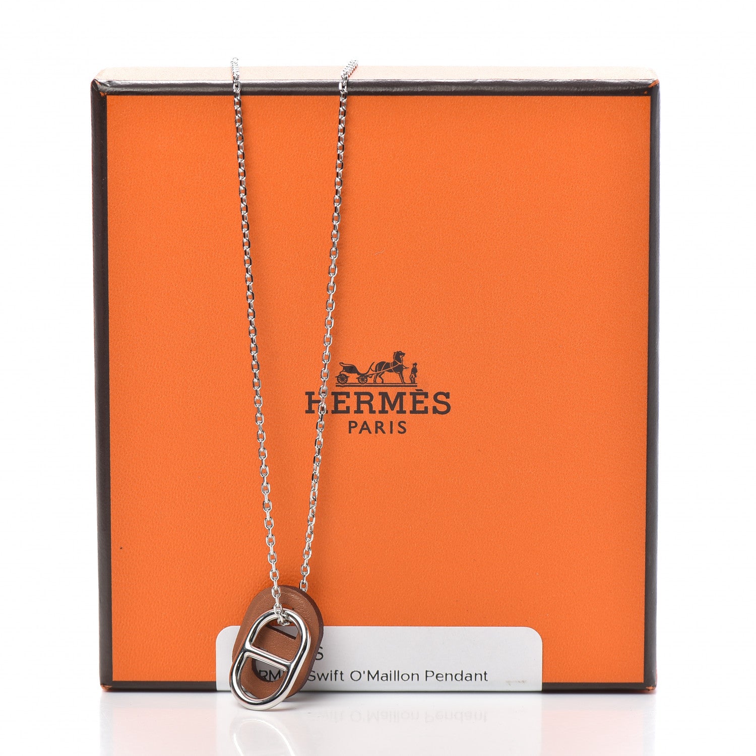 Hermes Swift O'Maillon Pendant Necklace Gold 6 of 6