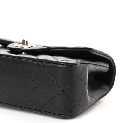 Chanel Lambskin Quilted Mini Top Handle Rectangular Flap Black 9 of 10