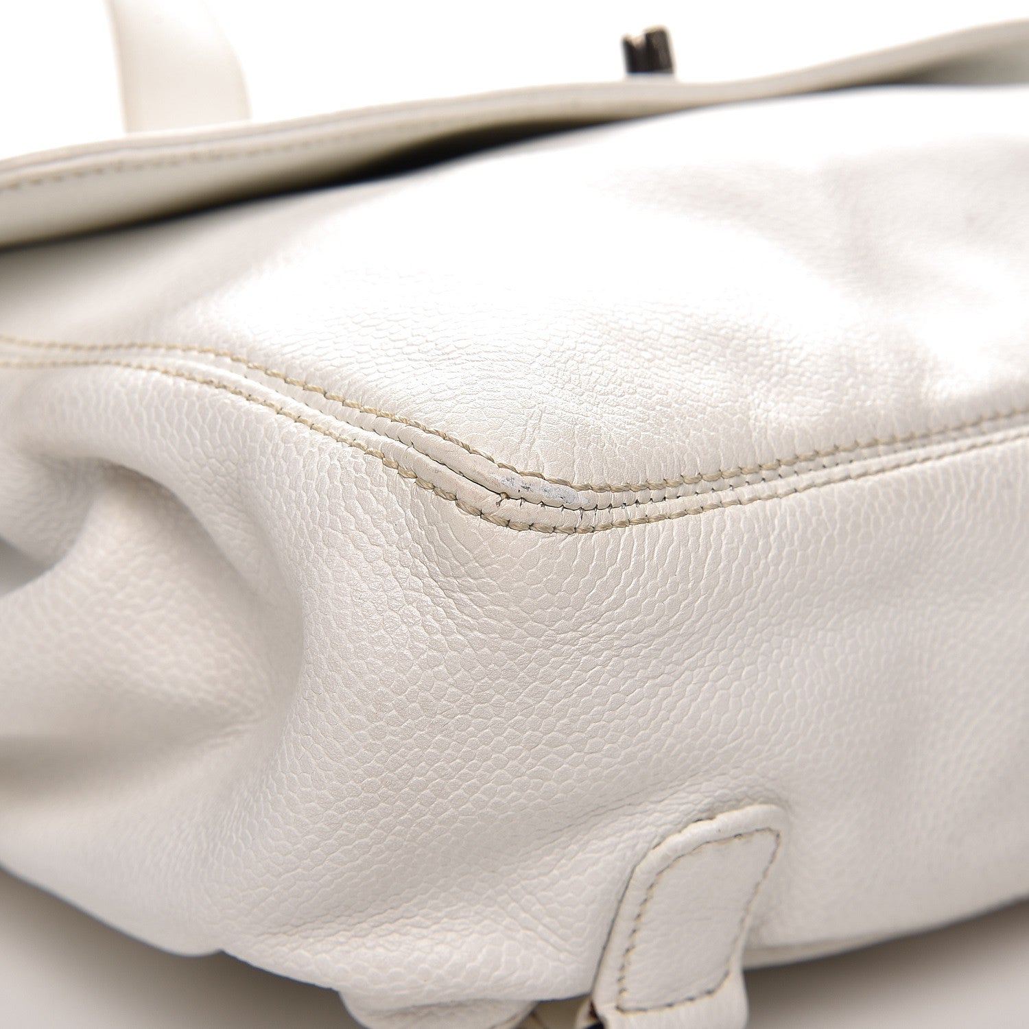 Chanel Caviar CC Backpack White 11 of 14