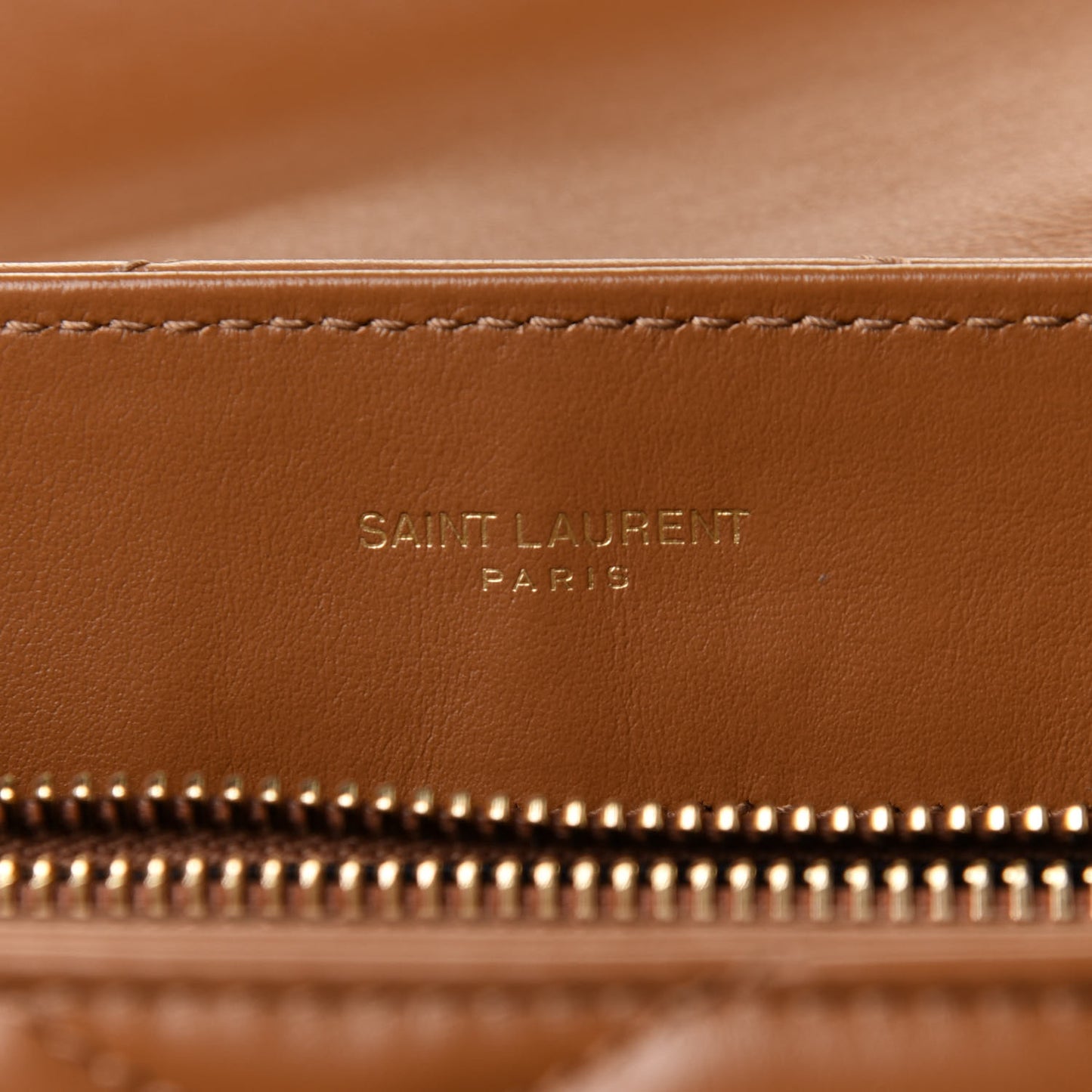 Calfskin Y Quilted Monogram Small Loulou Chain Satchel Dark Natural