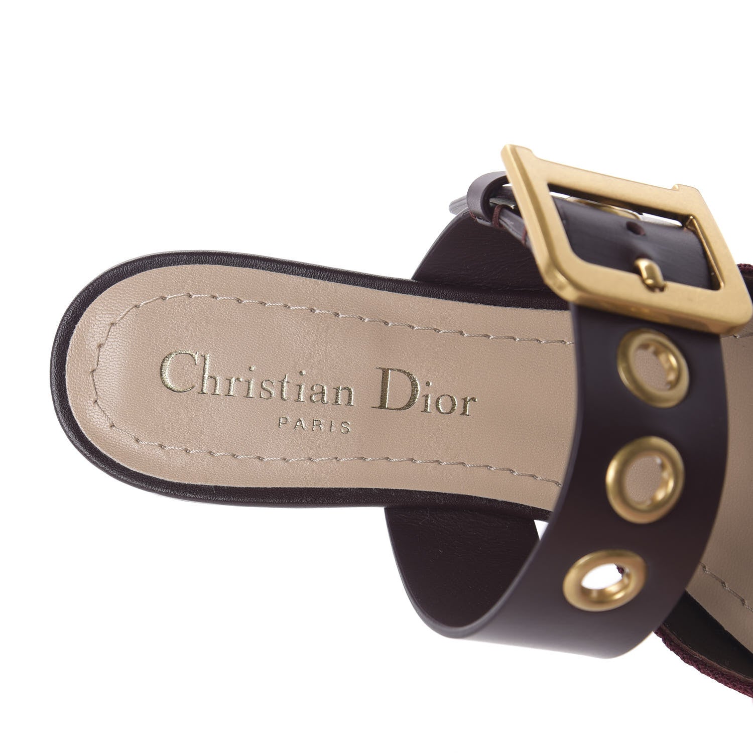 Christian Dior Technical Fabric D-Dior Ballerina Flat Mule 35.5 Rouge Black 7 of 10