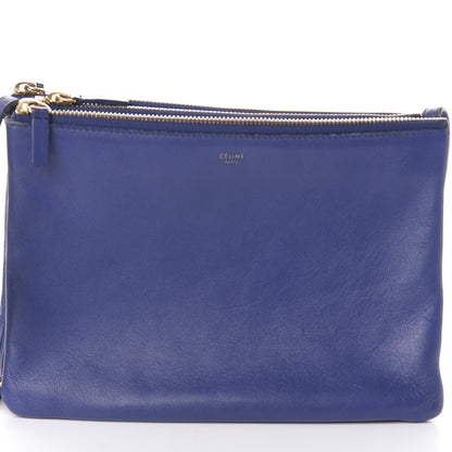 Celine Lambskin Large Trio Crossbody Bag Indigo 9 of 11