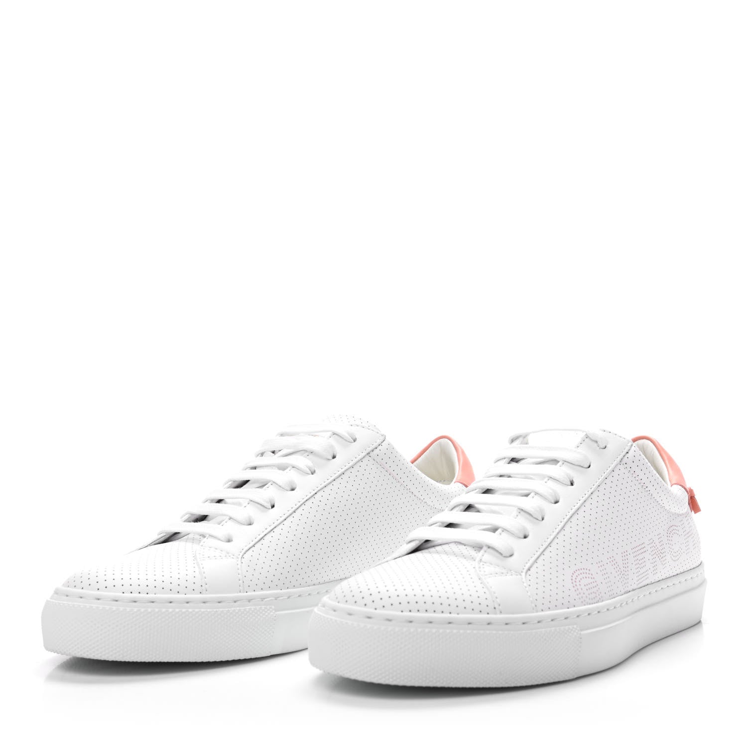 Givenchy Calfskin Perforated Womens Urban Street Sneakers 36 White Pink 3 of 11
