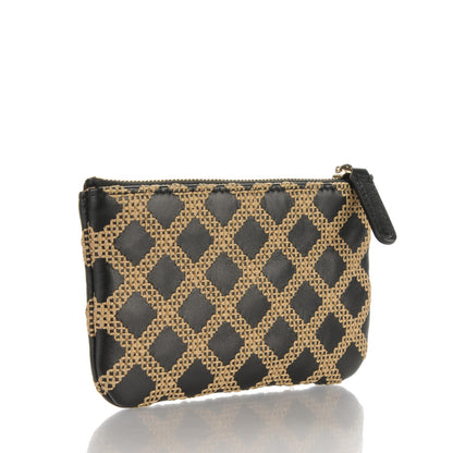Chanel Lambskin Stitched Small Cosmetic Case Black 3 of 7