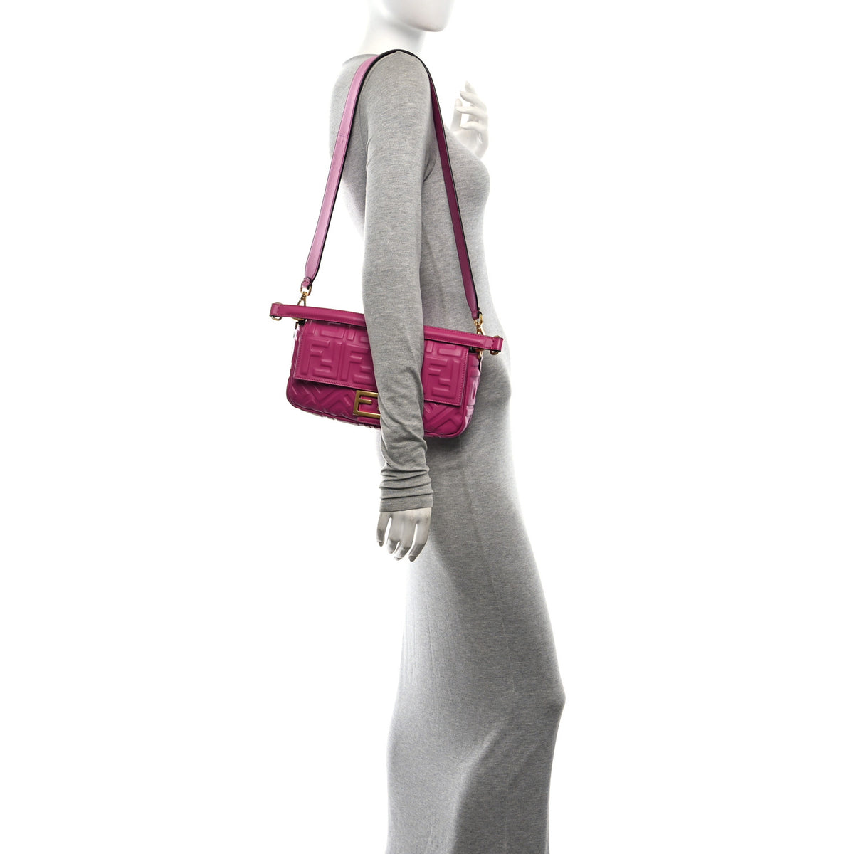 Nappa FF 1974 Embossed Baguette Ciclamino Pilar