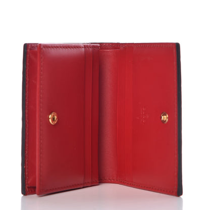 Gucci Guccissima Card Case Wallet Red 5 of 7