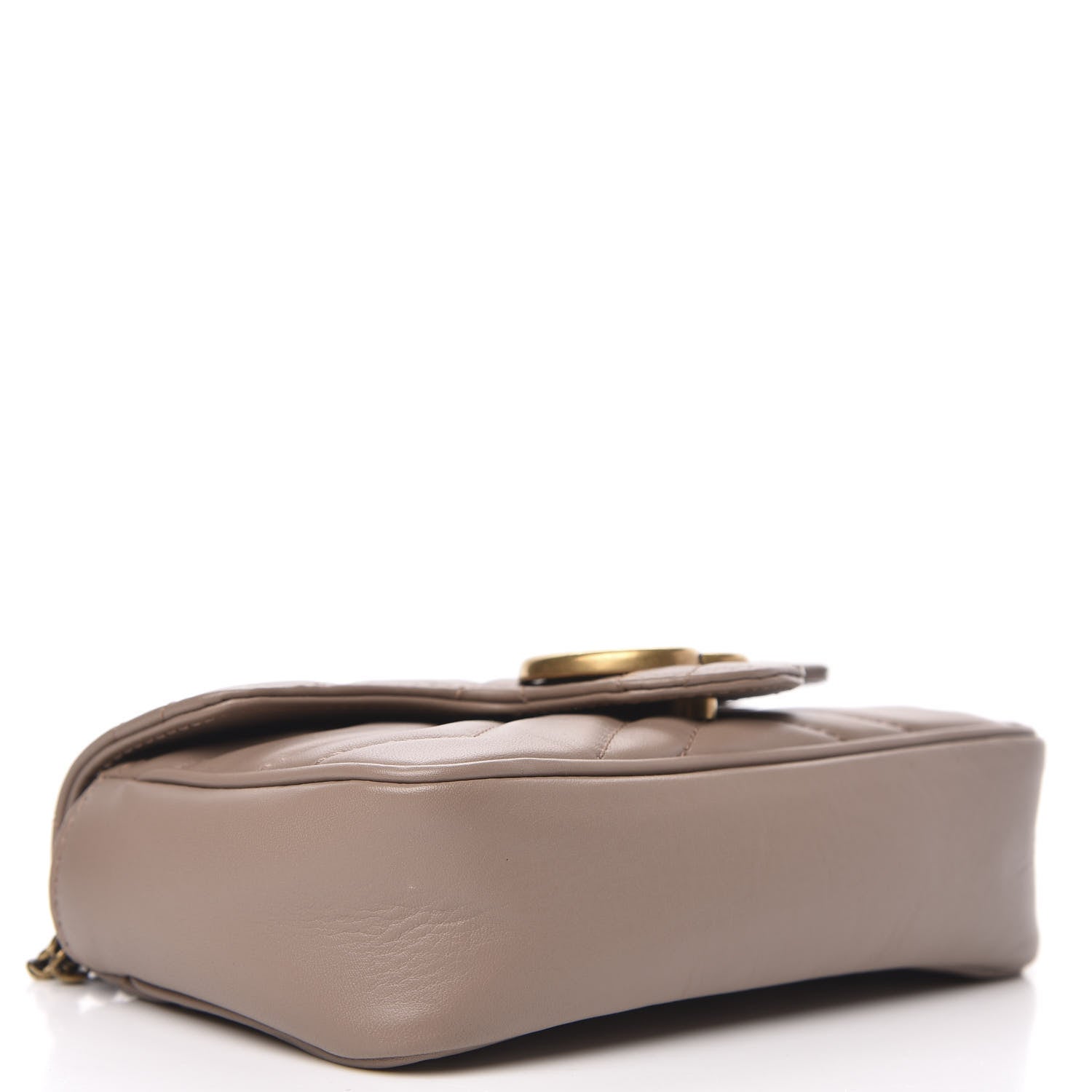 Gucci Calfskin Matelasse Super Mini GG Marmont Shoulder Bag Porcelain Rose 4 of 12